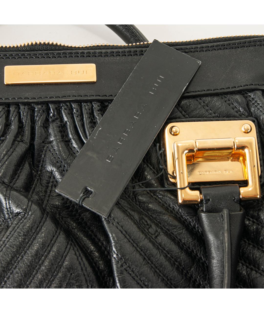 BARBARA BUI Черная кожаная сумка тоут, фото 6