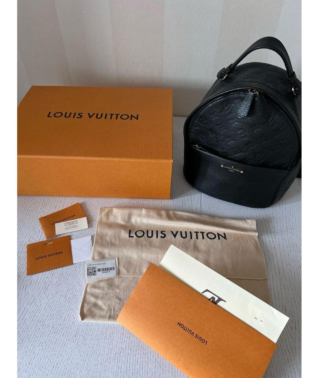 LOUIS VUITTON Черный кожаный рюкзак, фото 4