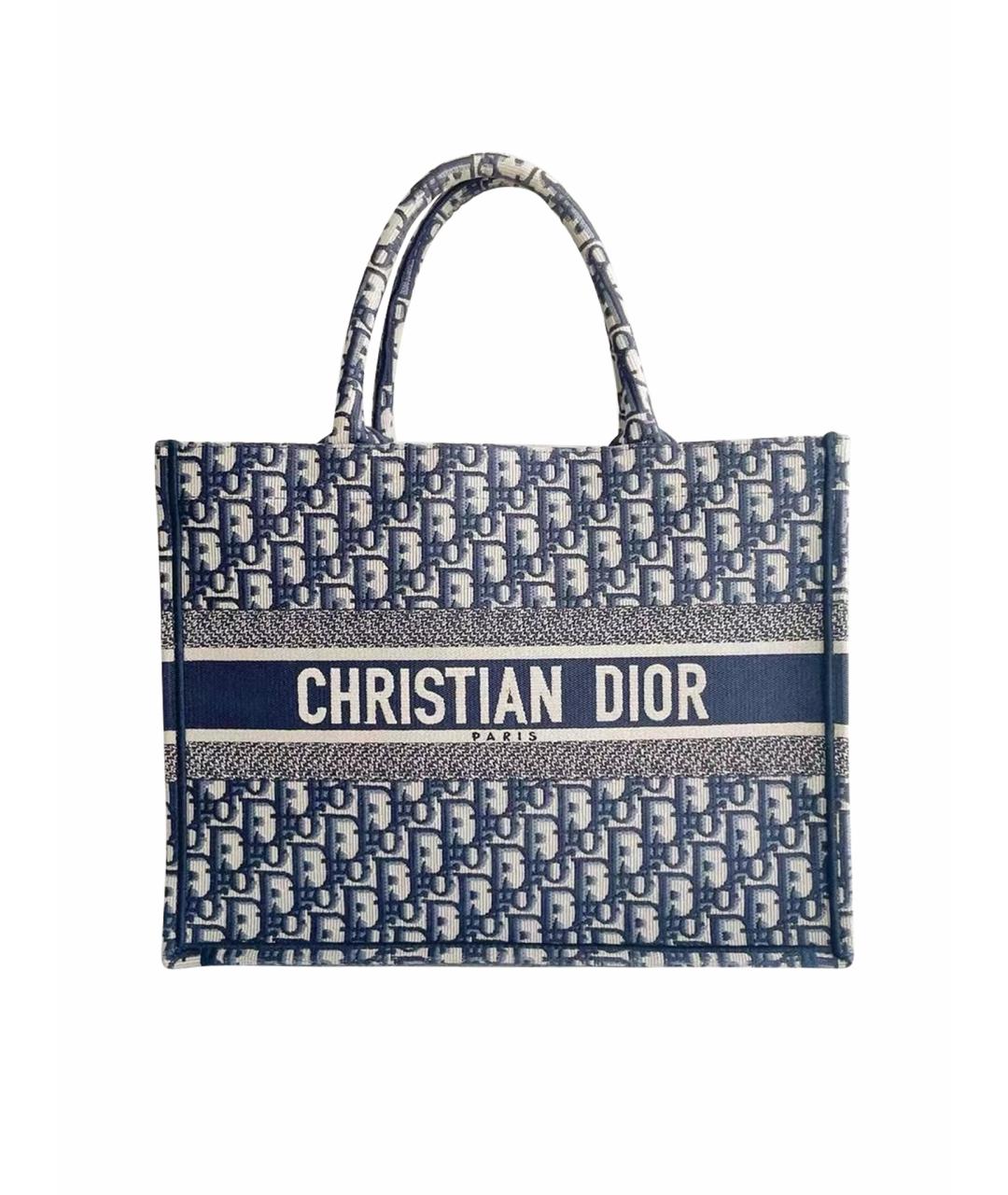 CHRISTIAN DIOR Голубая сумка тоут, фото 1