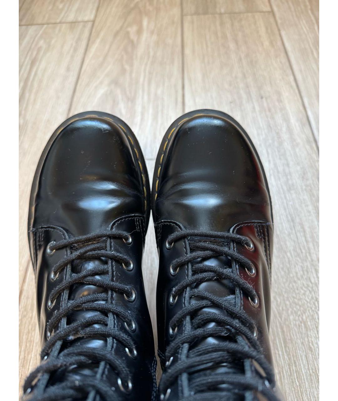 DR. MARTENS Черные кожаные ботинки, фото 4