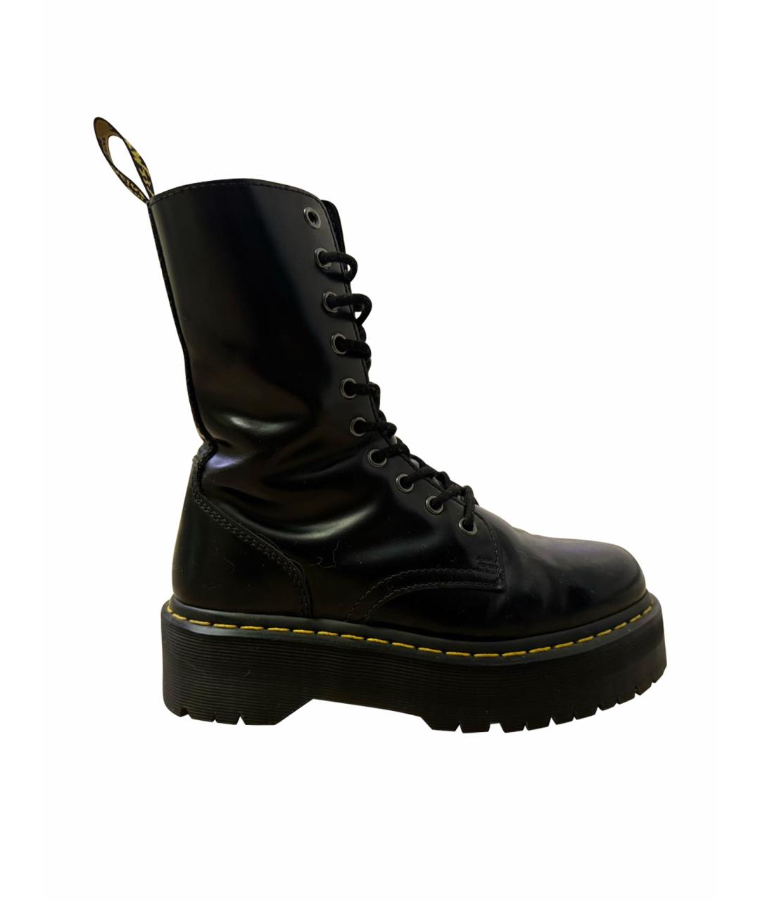 DR. MARTENS Черные кожаные ботинки, фото 1