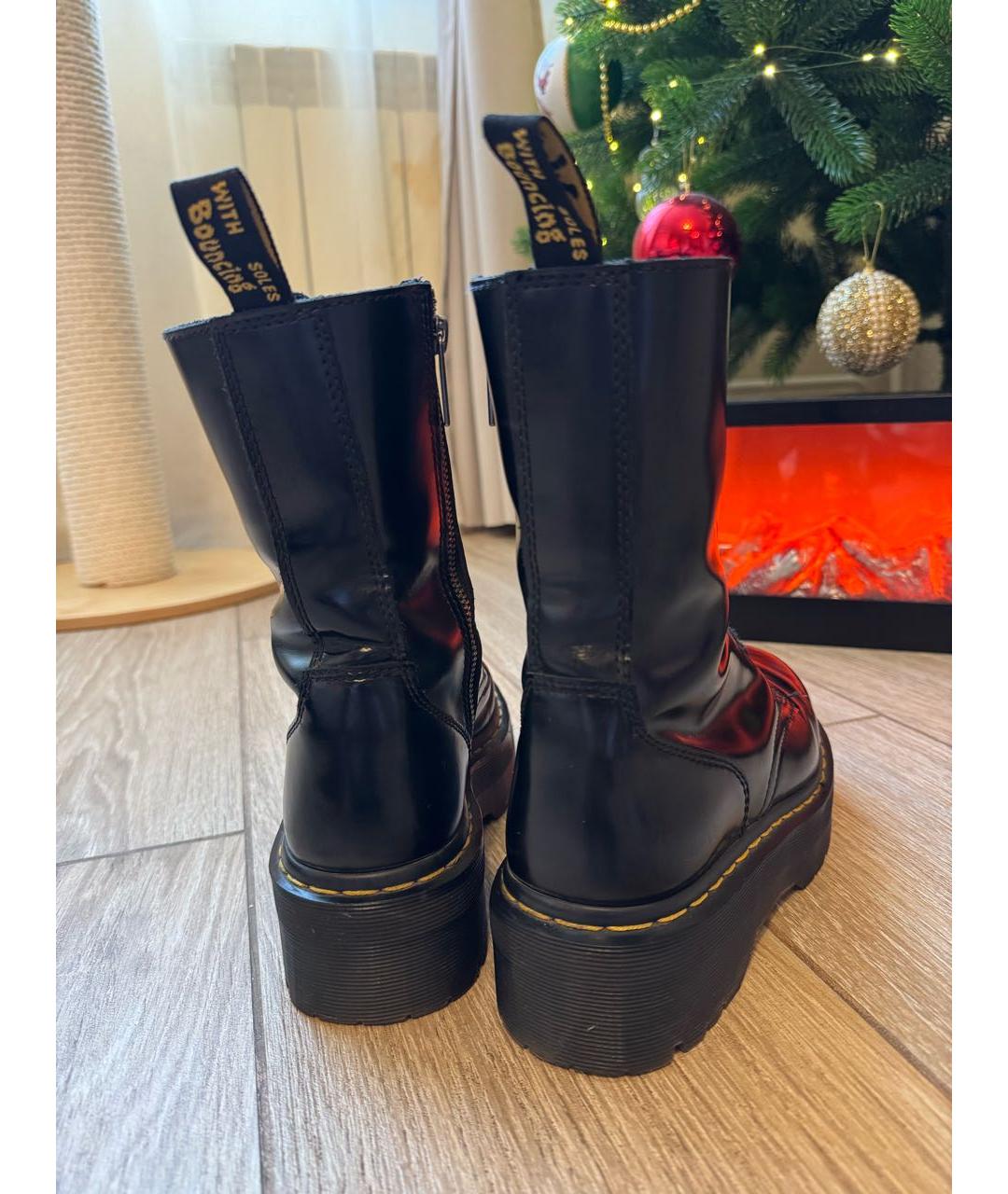 DR. MARTENS Черные кожаные ботинки, фото 5
