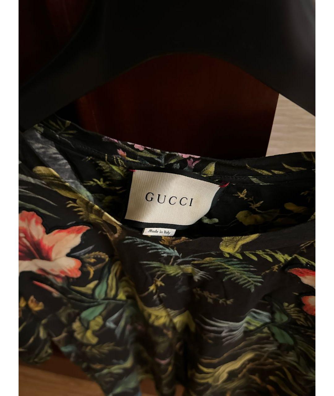 GUCCI Коричневая хлопковая футболка, фото 3