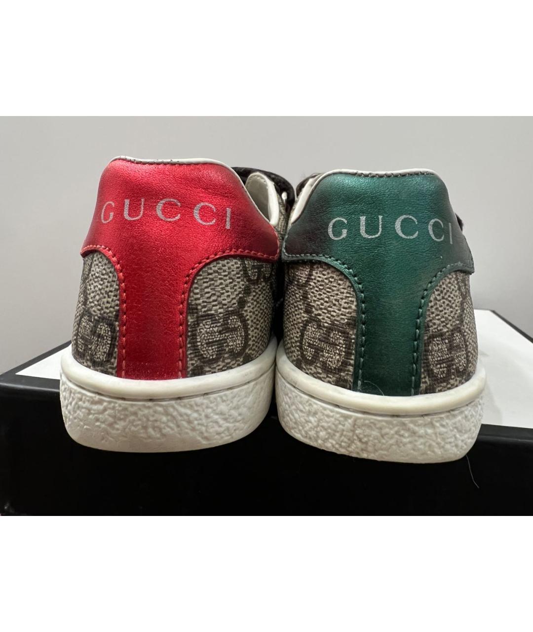 GUCCI Мульти кожаные кеды, фото 4