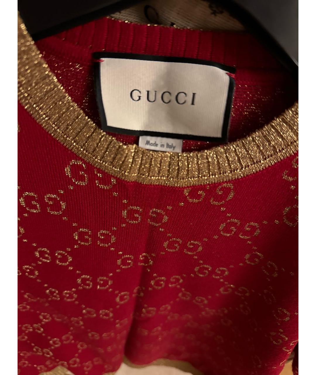 GUCCI Красный хлопковый джемпер / свитер, фото 3