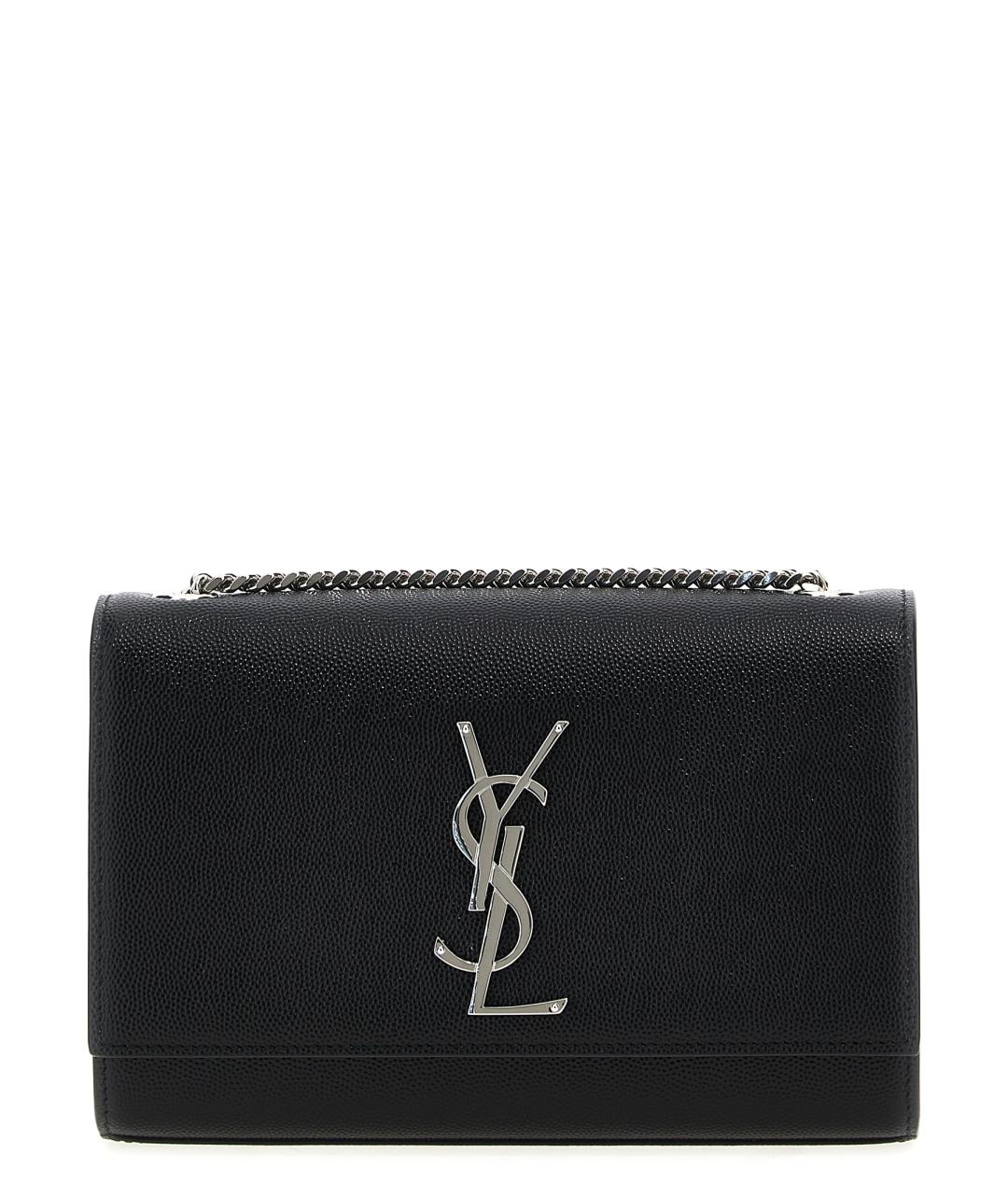 SAINT LAURENT Черная кожаная сумка через плечо, фото 1