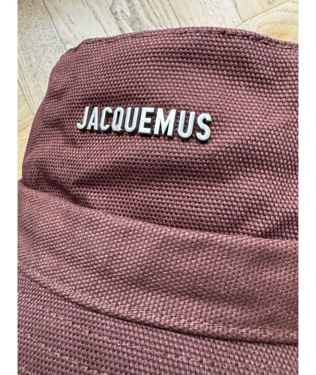 JACQUEMUS Коричневая хлопковая панама, фото 5