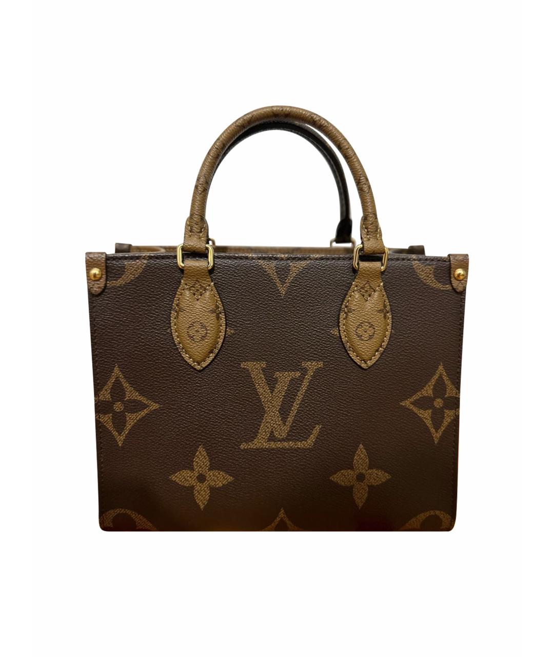 LOUIS VUITTON Коричневая сумка с короткими ручками, фото 1