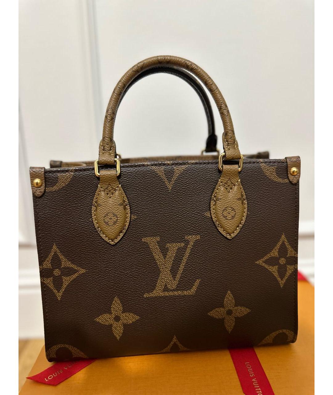 LOUIS VUITTON Коричневая сумка с короткими ручками, фото 9