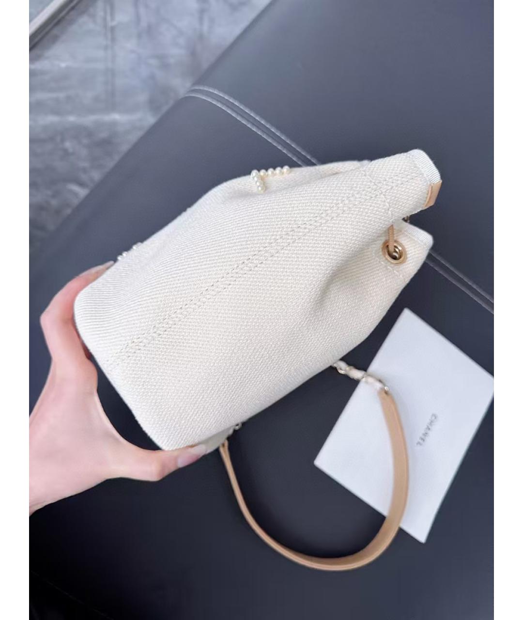 CHANEL Белая сумка тоут, фото 6