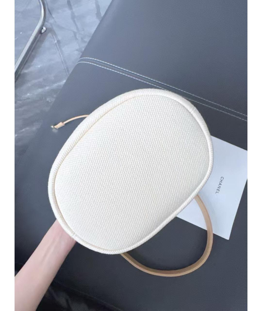 CHANEL Белая сумка тоут, фото 5