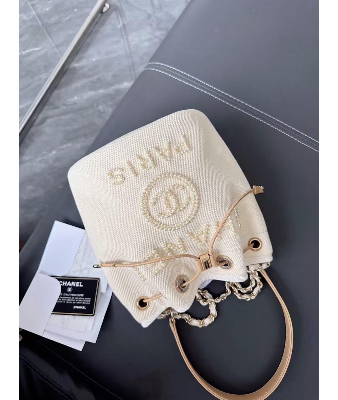 CHANEL Белая сумка тоут, фото 8