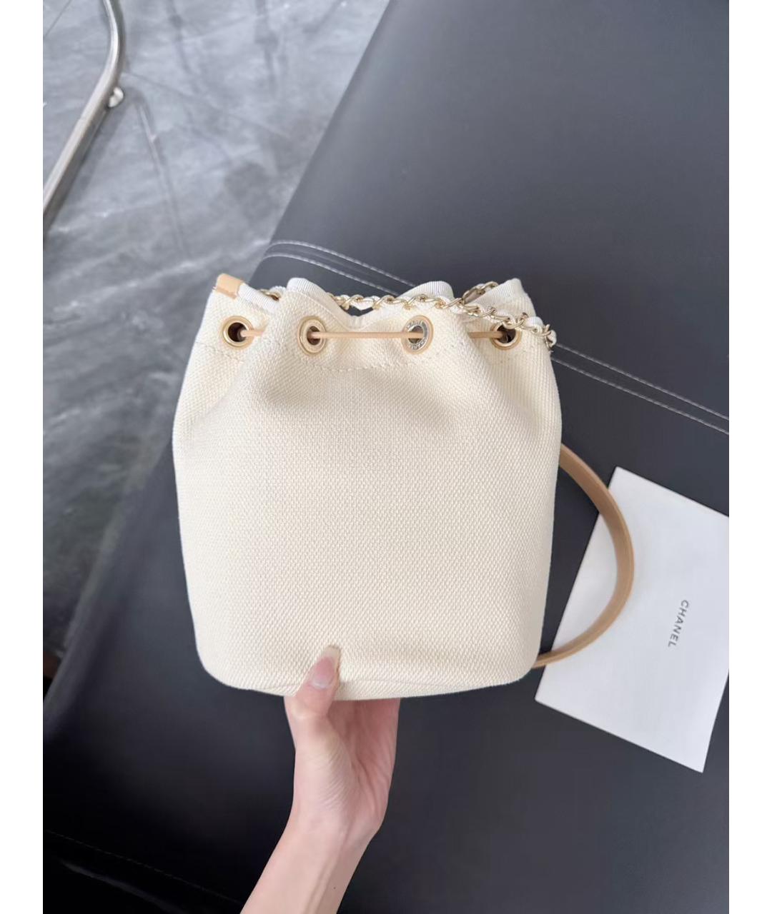 CHANEL Белая сумка тоут, фото 7
