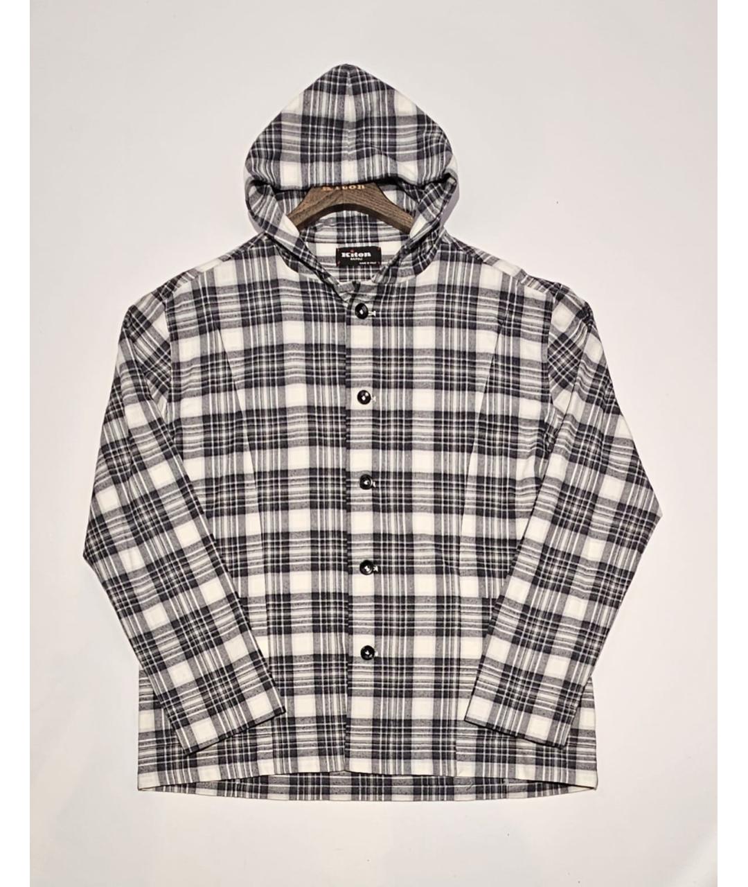 KITON Серая хлопковая кэжуал рубашка, фото 5