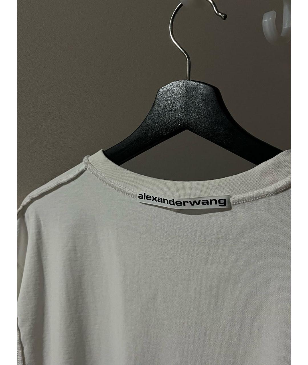 ALEXANDER WANG Белая хлопковая футболка, фото 3