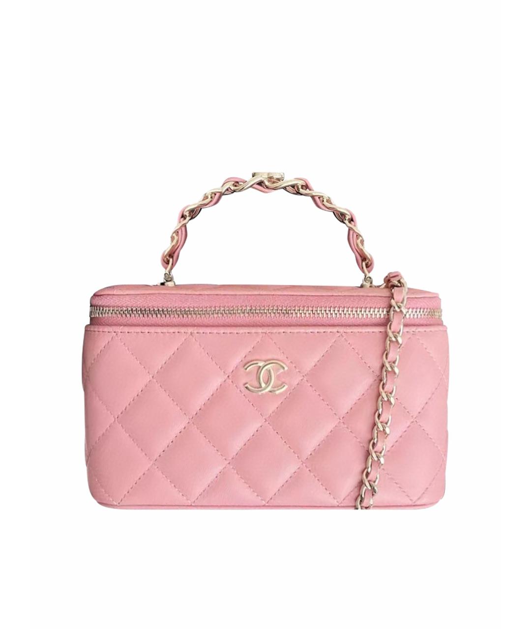 CHANEL Розовая кожаная сумка через плечо, фото 1