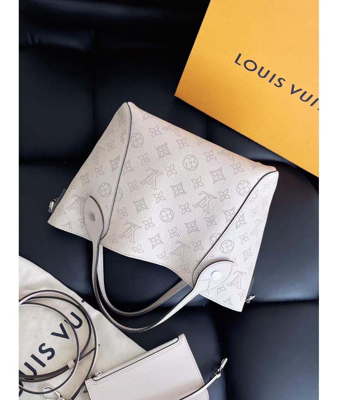 LOUIS VUITTON Белая кожаная сумка тоут, фото 4