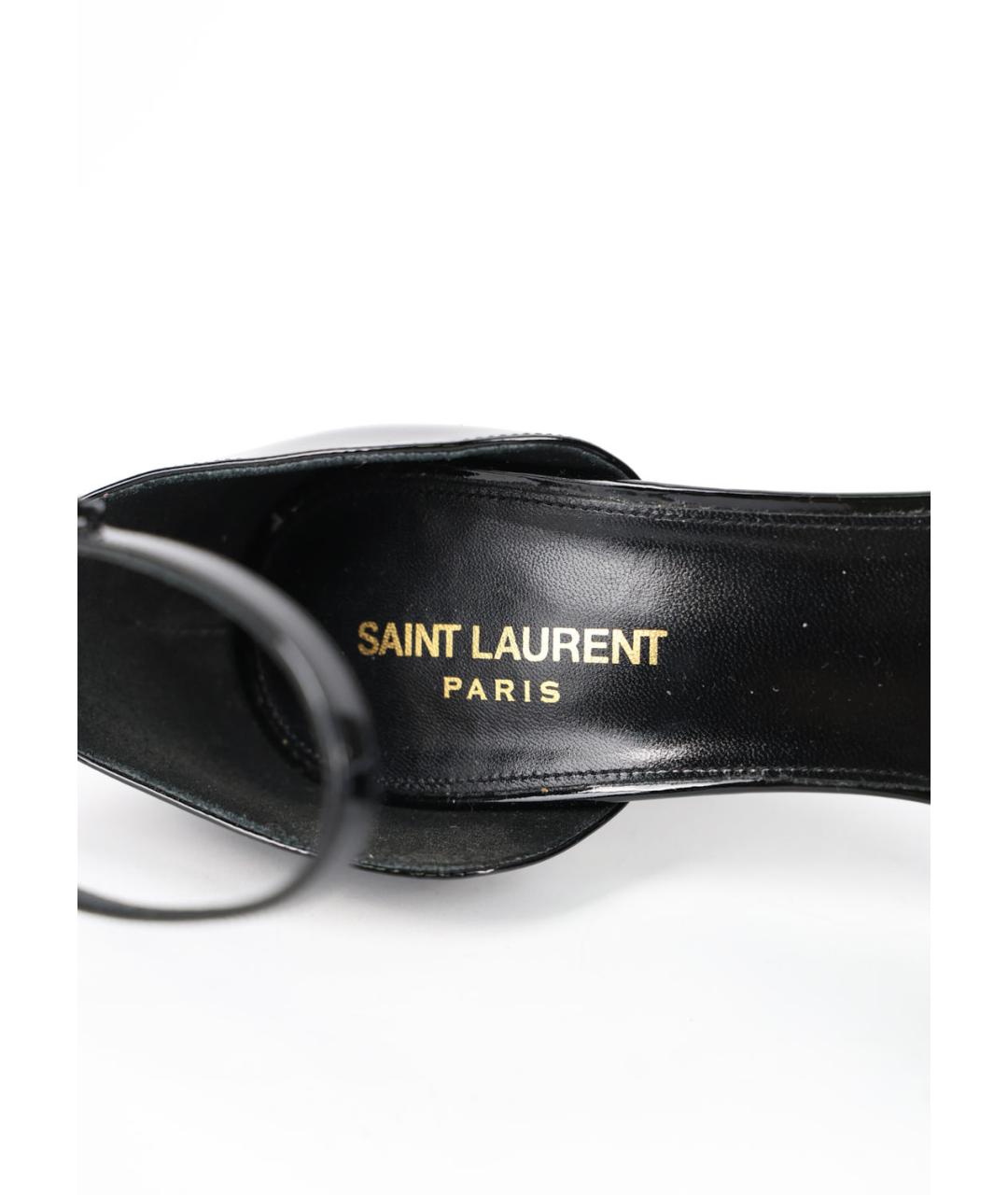 SAINT LAURENT Черные туфли из лакированной кожи, фото 5