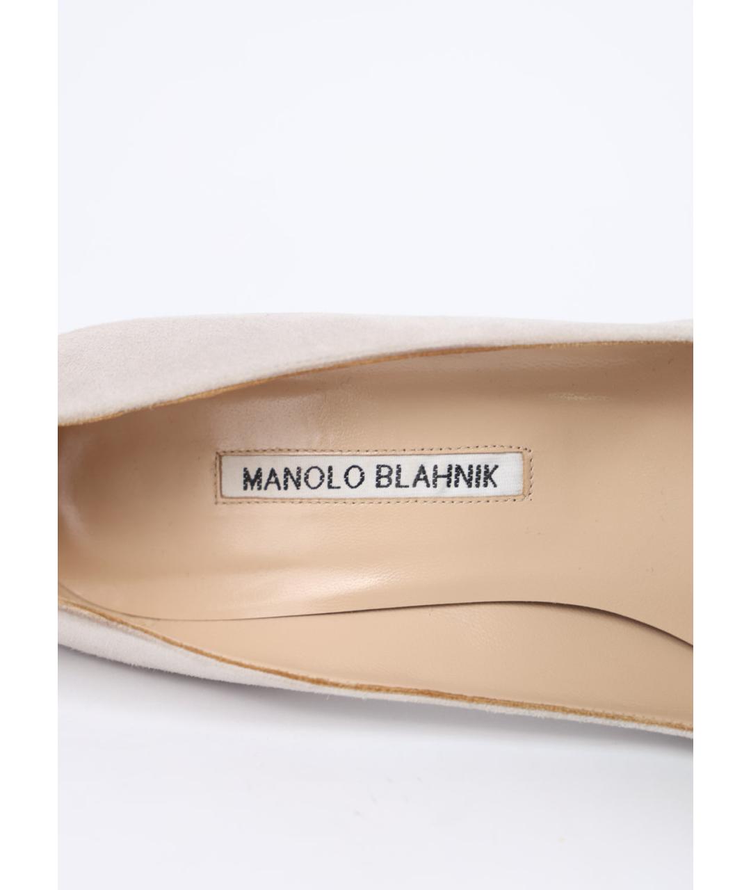 MANOLO BLAHNIK Серые замшевые туфли, фото 5