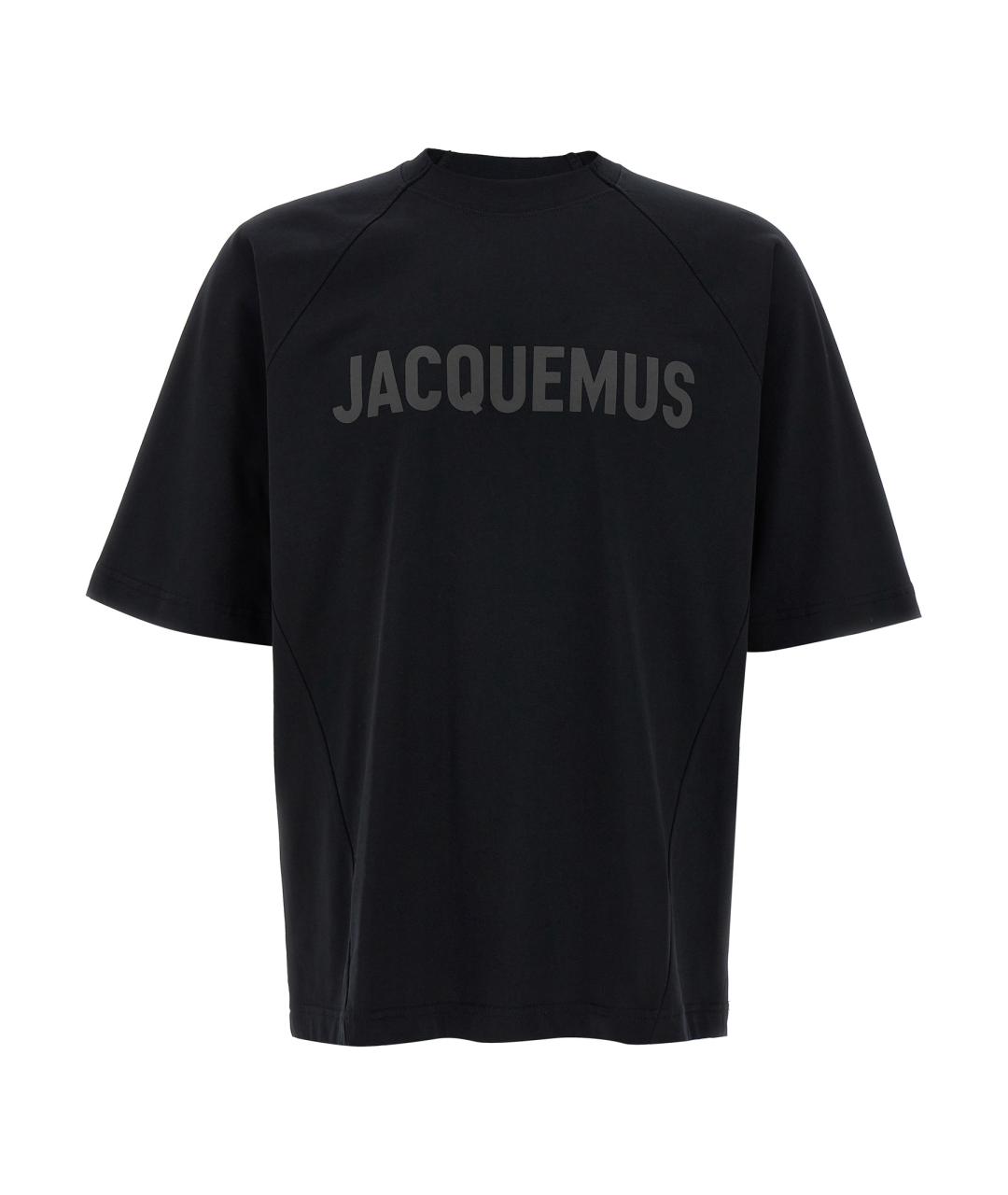 JACQUEMUS Черная хлопковая футболка, фото 1