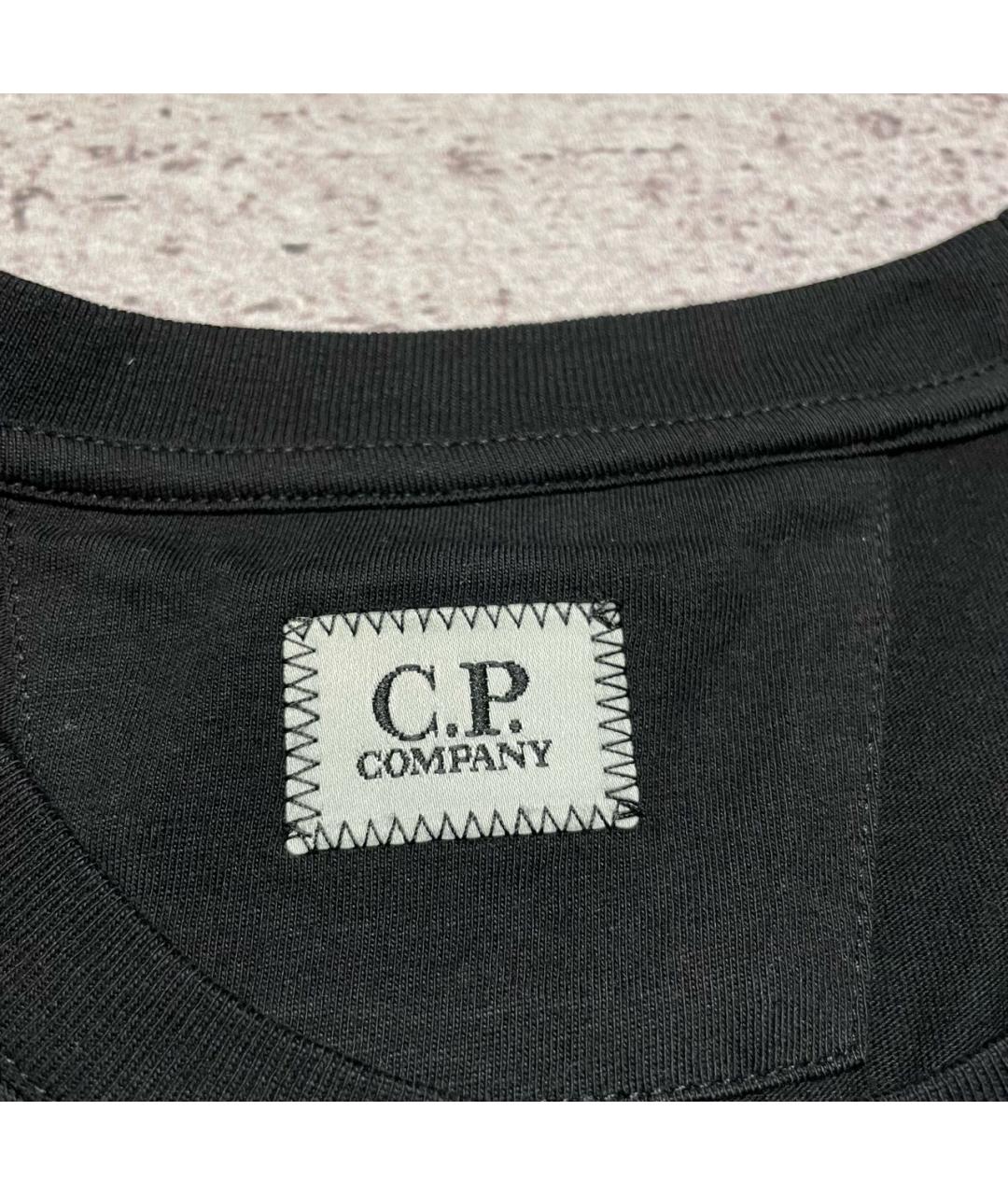 CP COMPANY Черная хлопковая футболка, фото 4