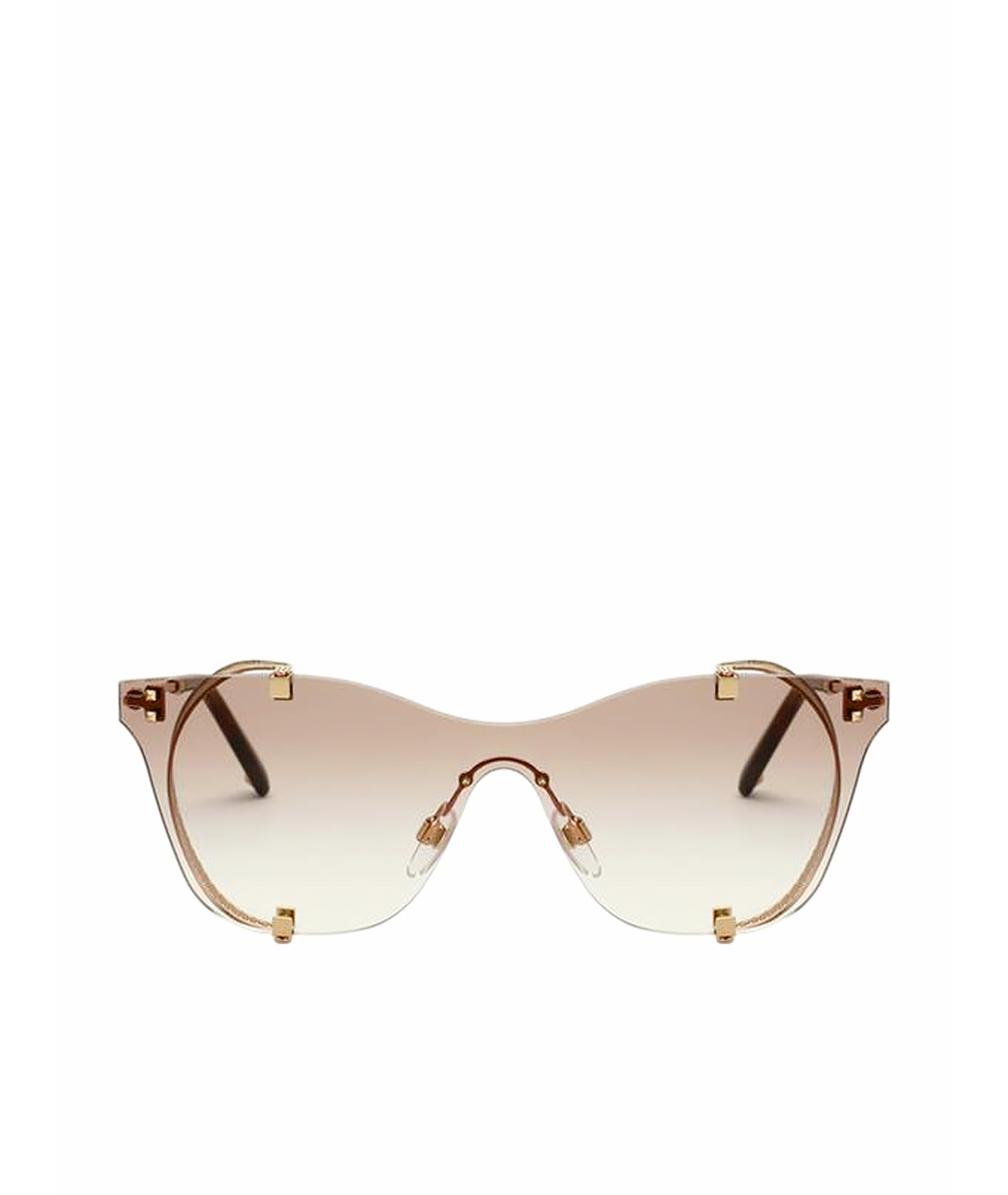 VALENTINO Коричневые металлические солнцезащитные очки, фото 1