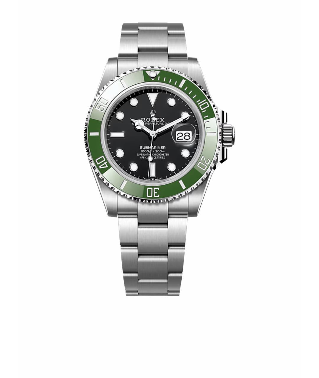 ROLEX Черные металлические часы, фото 1