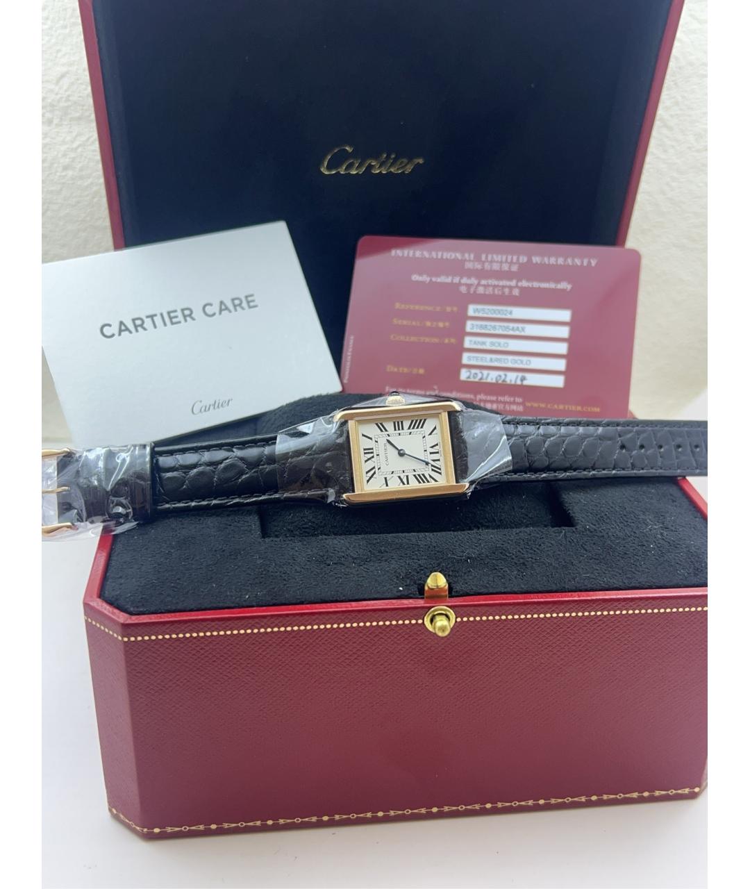 CARTIER Белые часы из розового золота, фото 2