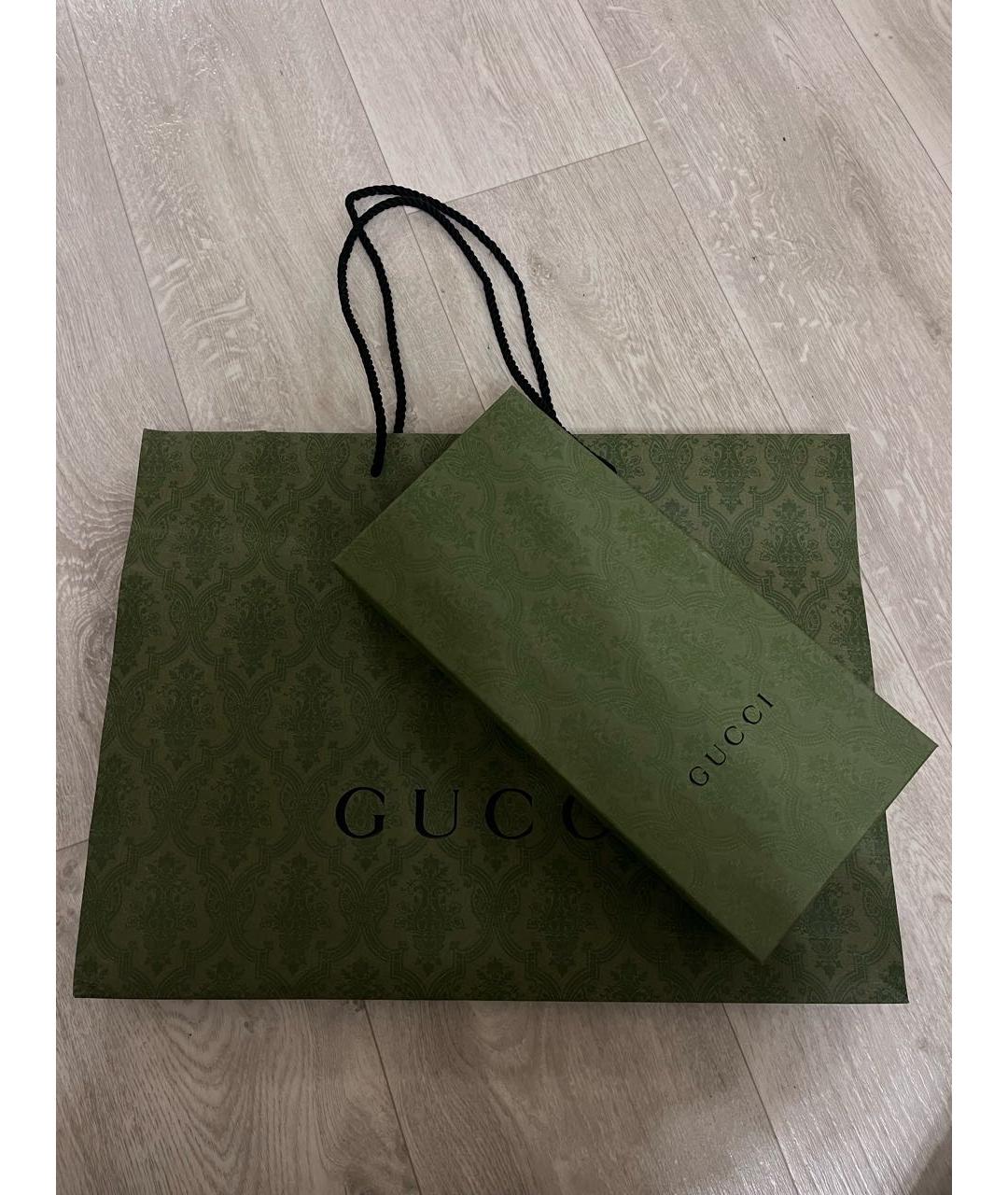 GUCCI Серый шелковый платок, фото 4