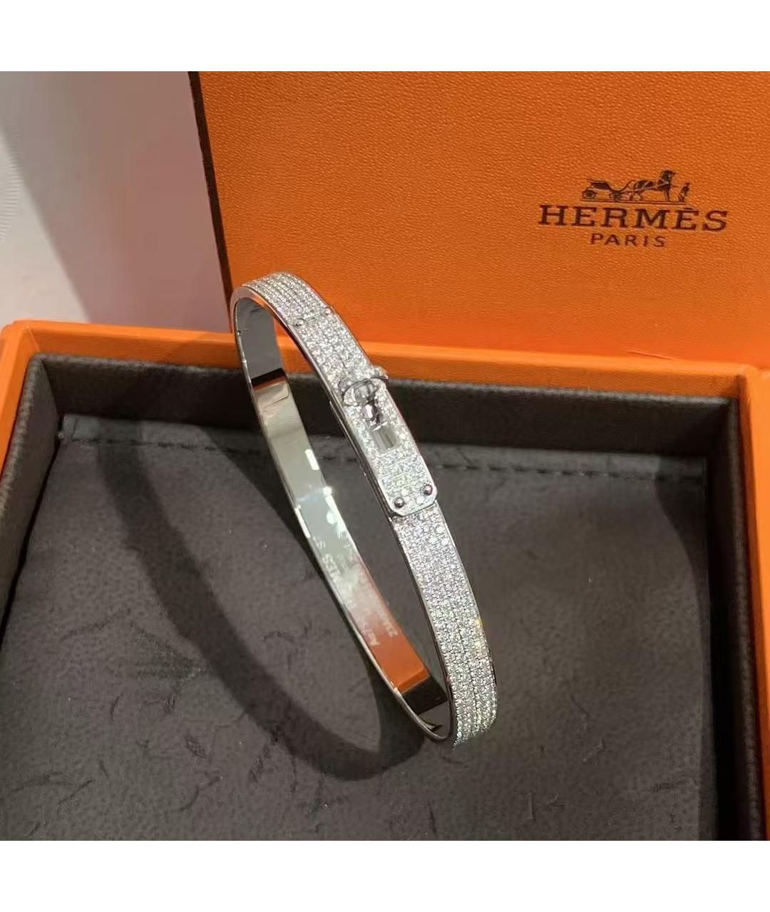 HERMES Серебрянный браслет из белого золота, фото 4