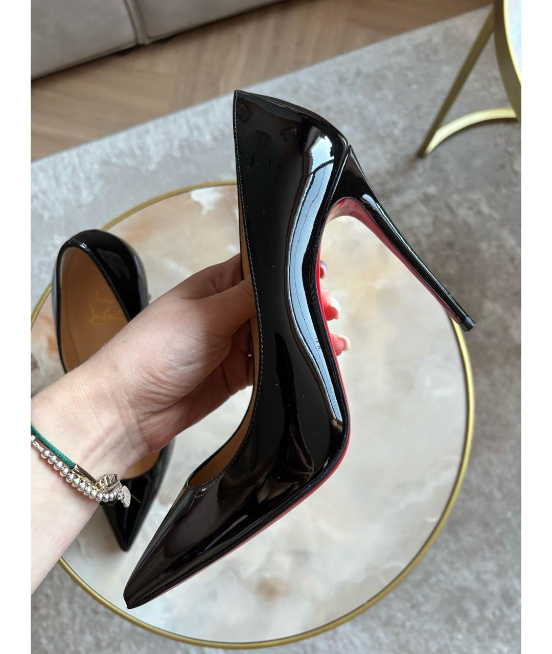 CHRISTIAN LOUBOUTIN Черные туфли из лакированной кожи, фото 8