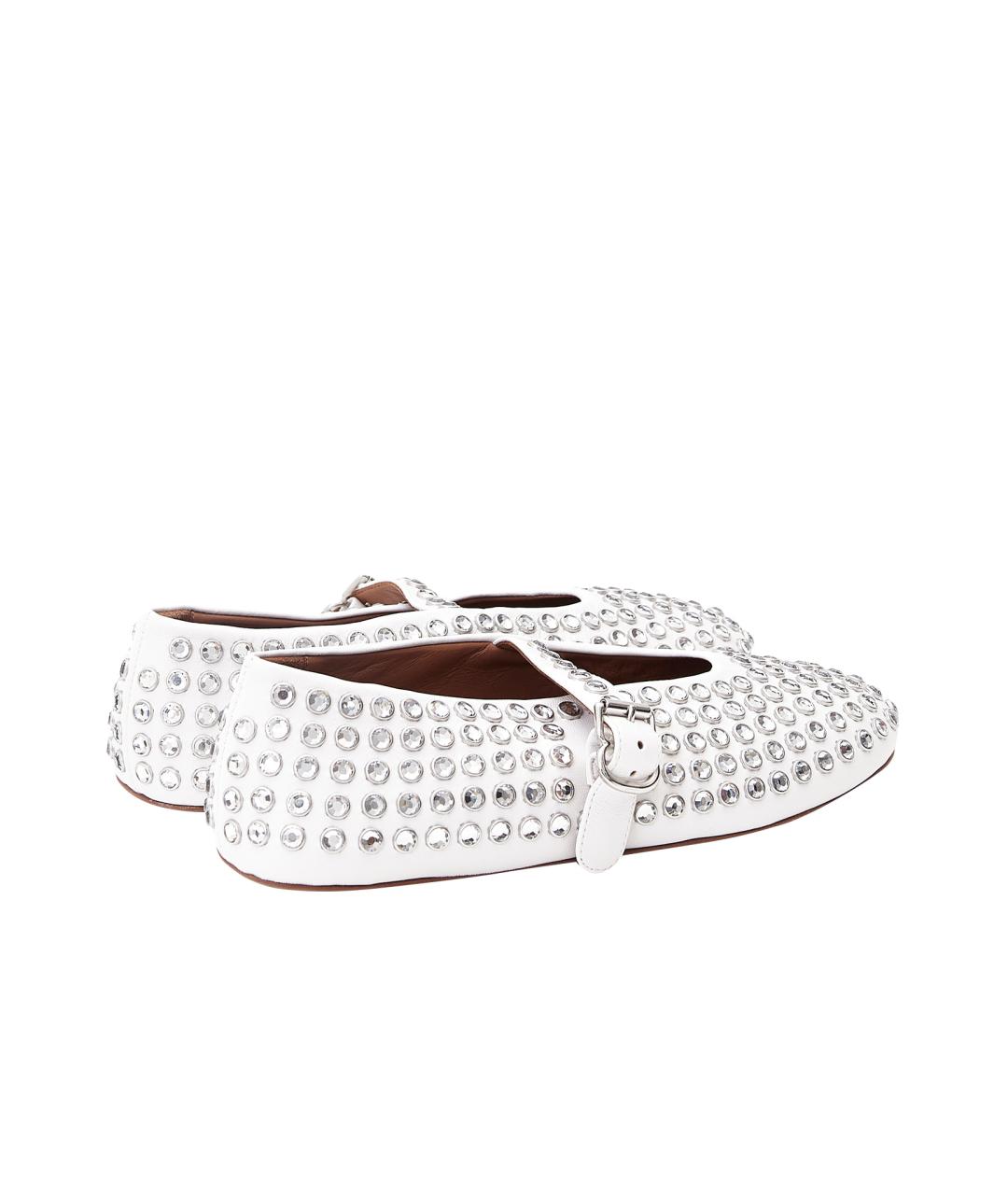 ALAIA Белые кожаные балетки, фото 3