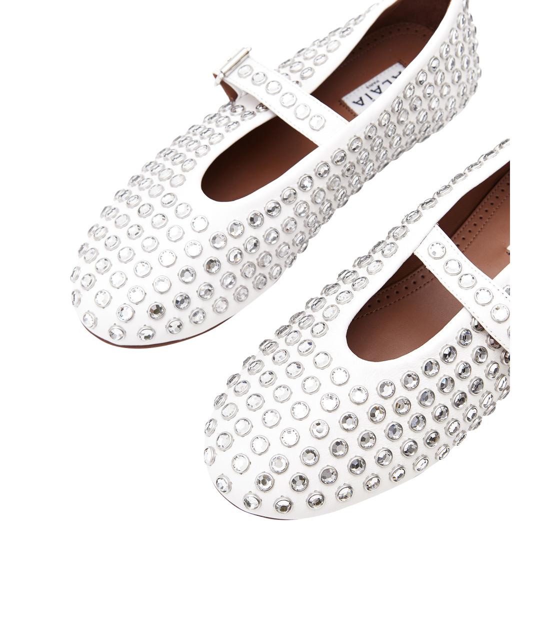 ALAIA Белые кожаные балетки, фото 4