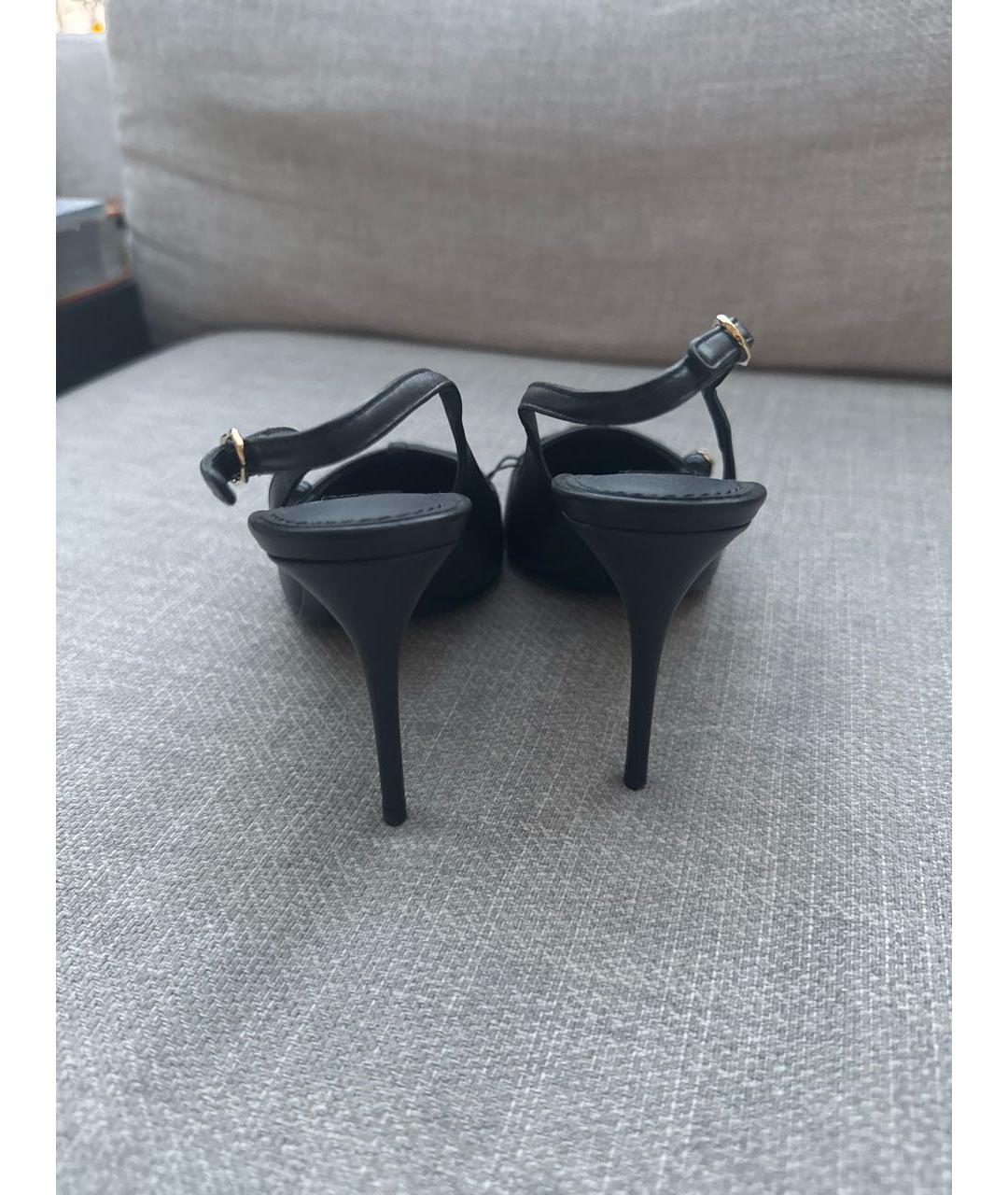 DOLCE&GABBANA Черные кожаные туфли, фото 4