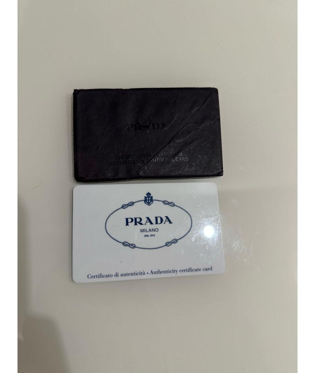 PRADA Темно-синяя кожаная сумка с короткими ручками, фото 8