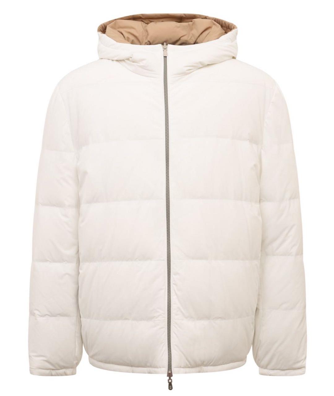 BRUNELLO CUCINELLI Бежевый полиамидовый пуховик, фото 3