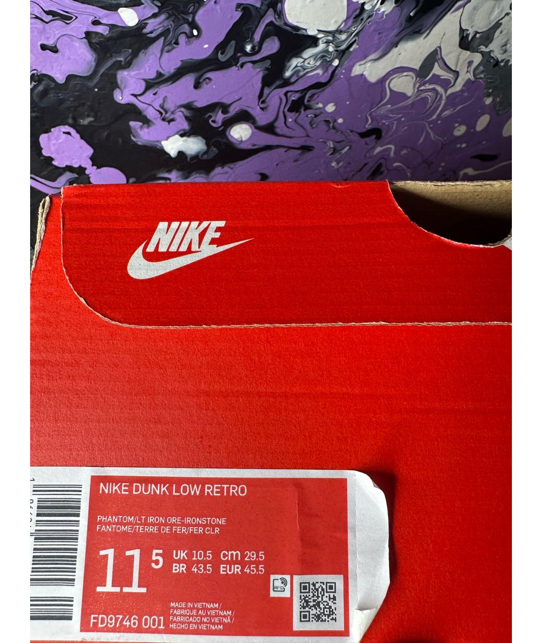 NIKE Серые низкие кроссовки / кеды, фото 5