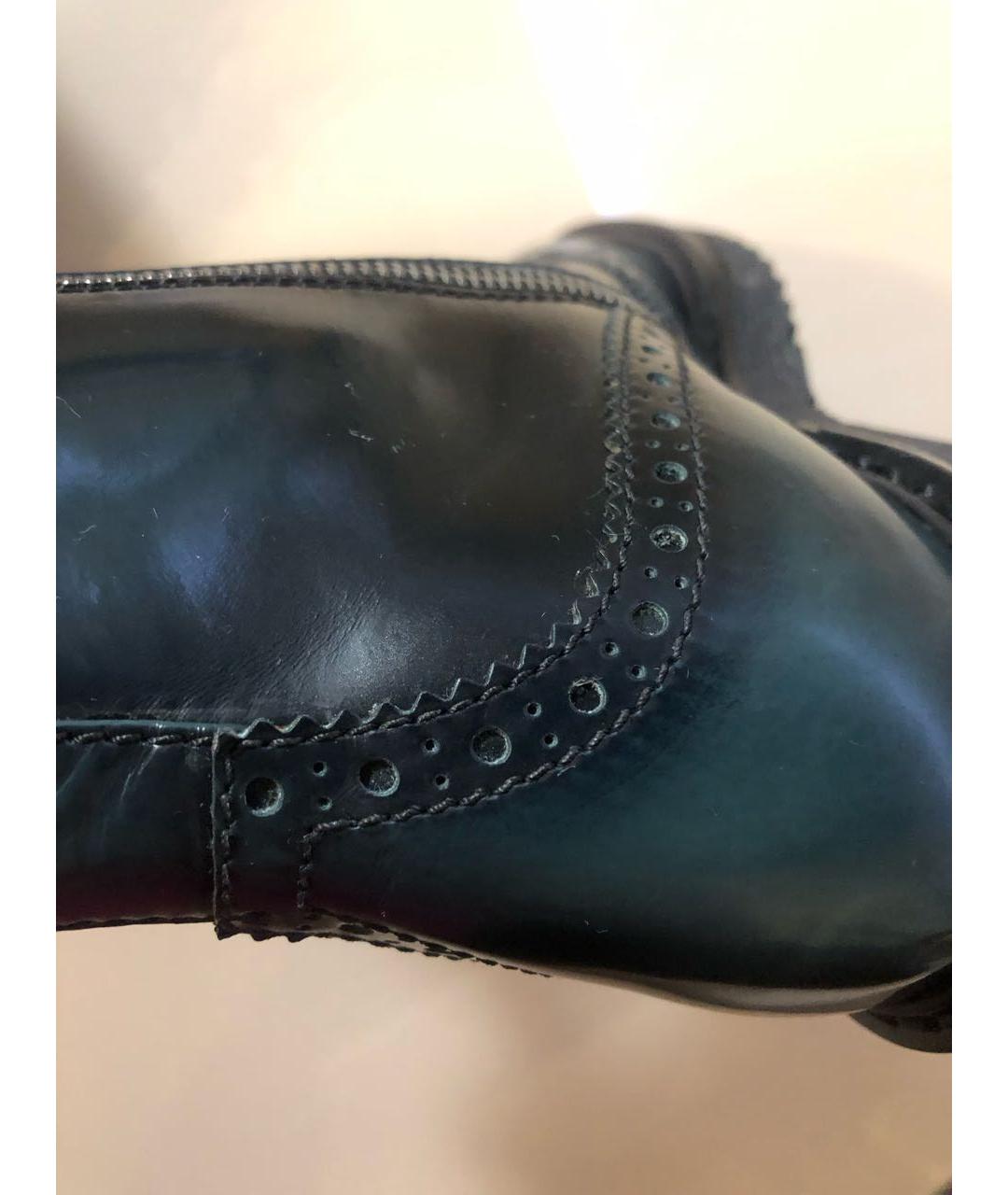 PRADA Зеленые кожаные ботинки, фото 6