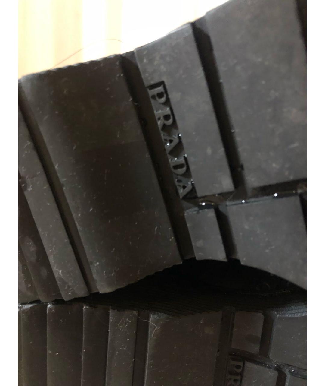 PRADA Зеленые кожаные ботинки, фото 7