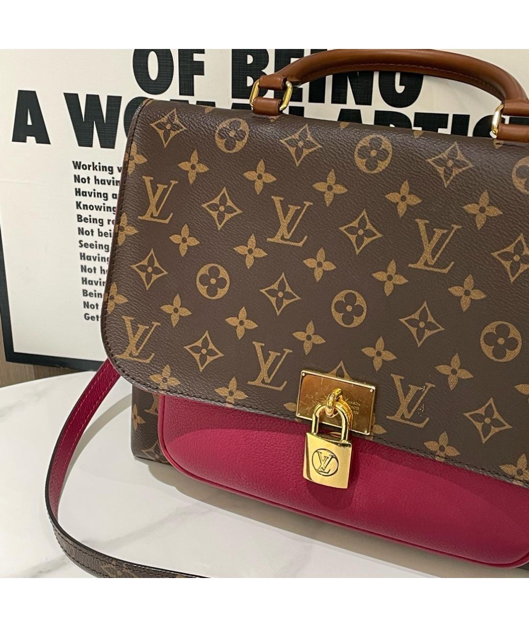 LOUIS VUITTON Коричневая сумка через плечо из искусственной кожи, фото 2