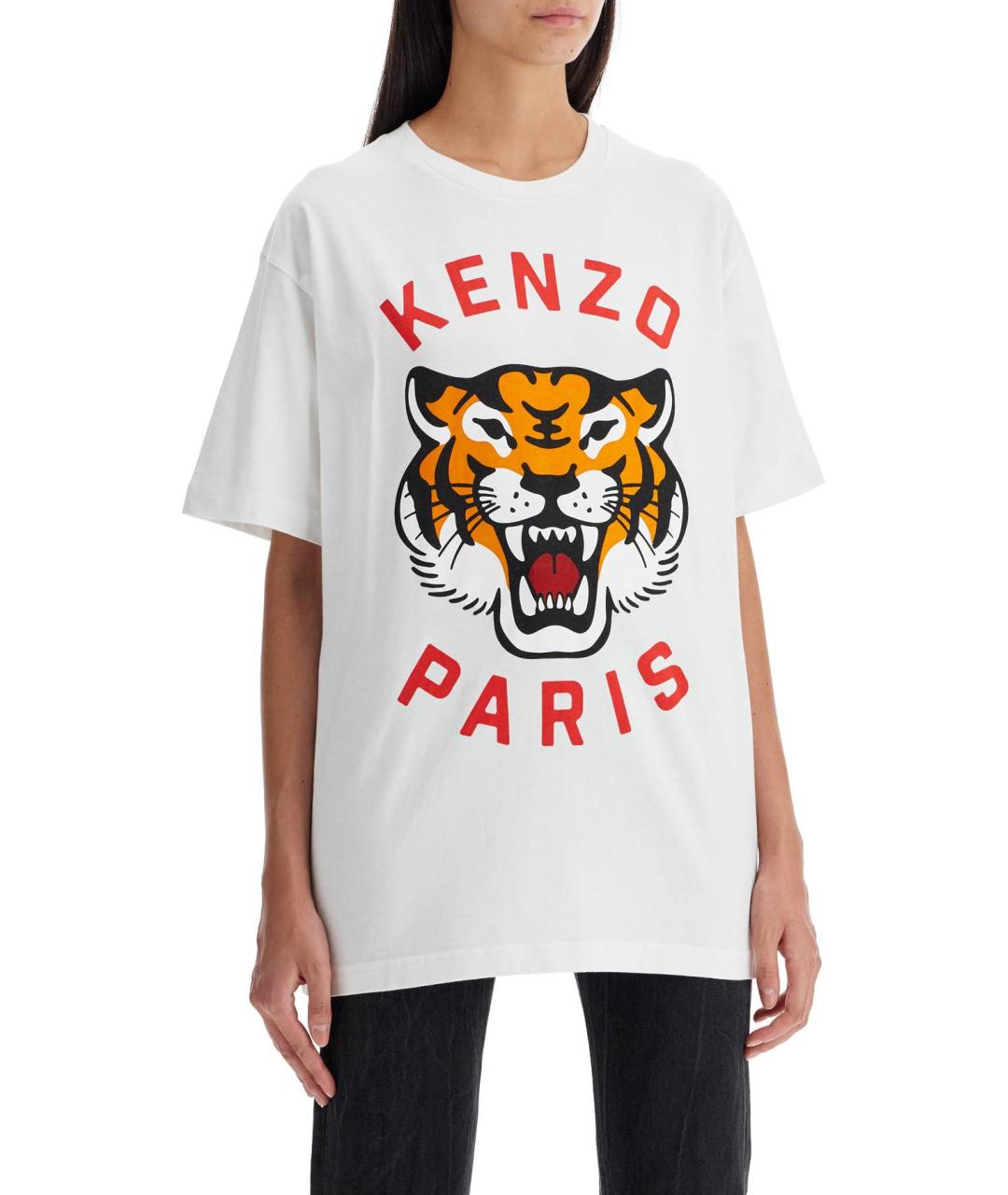 KENZO Белая хлопковая футболка, фото 2