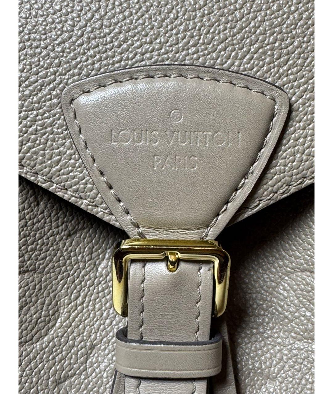 LOUIS VUITTON Бежевый кожаный рюкзак, фото 8