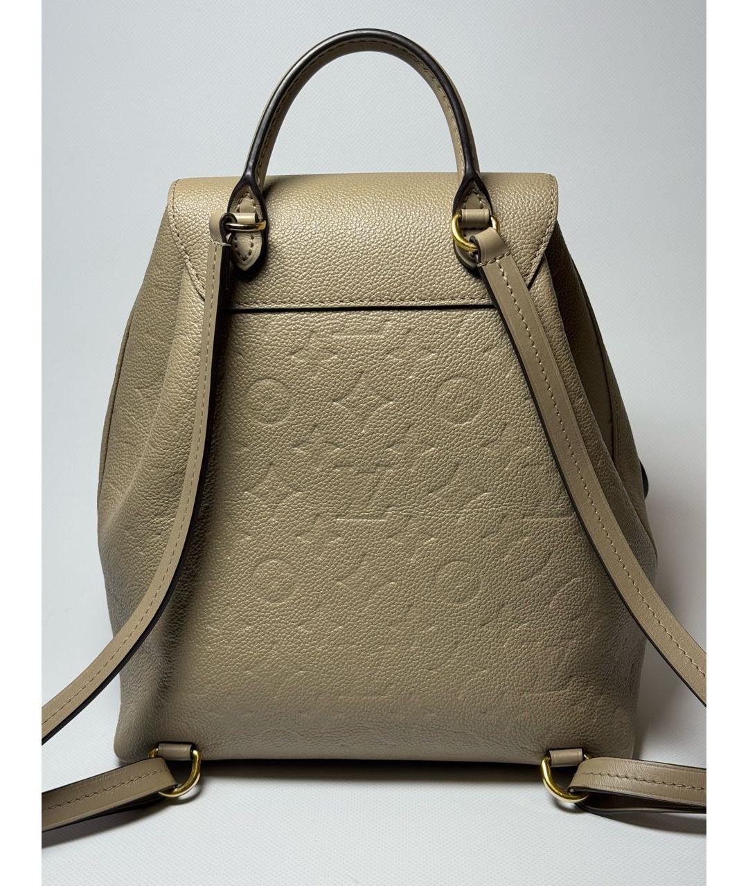 LOUIS VUITTON Бежевый кожаный рюкзак, фото 3
