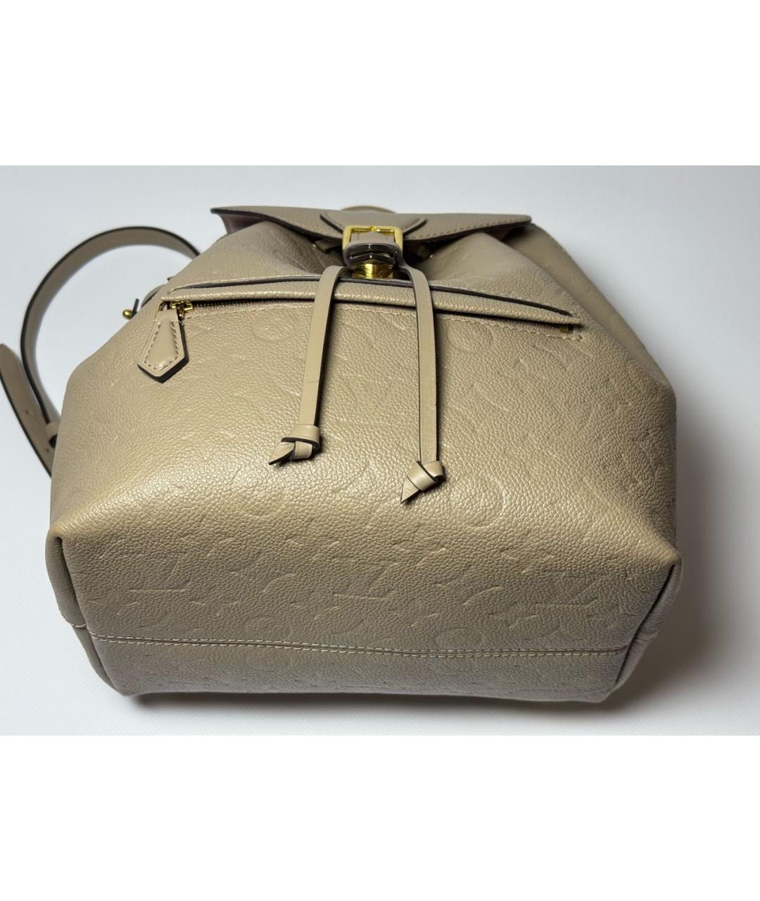 LOUIS VUITTON Бежевый кожаный рюкзак, фото 6