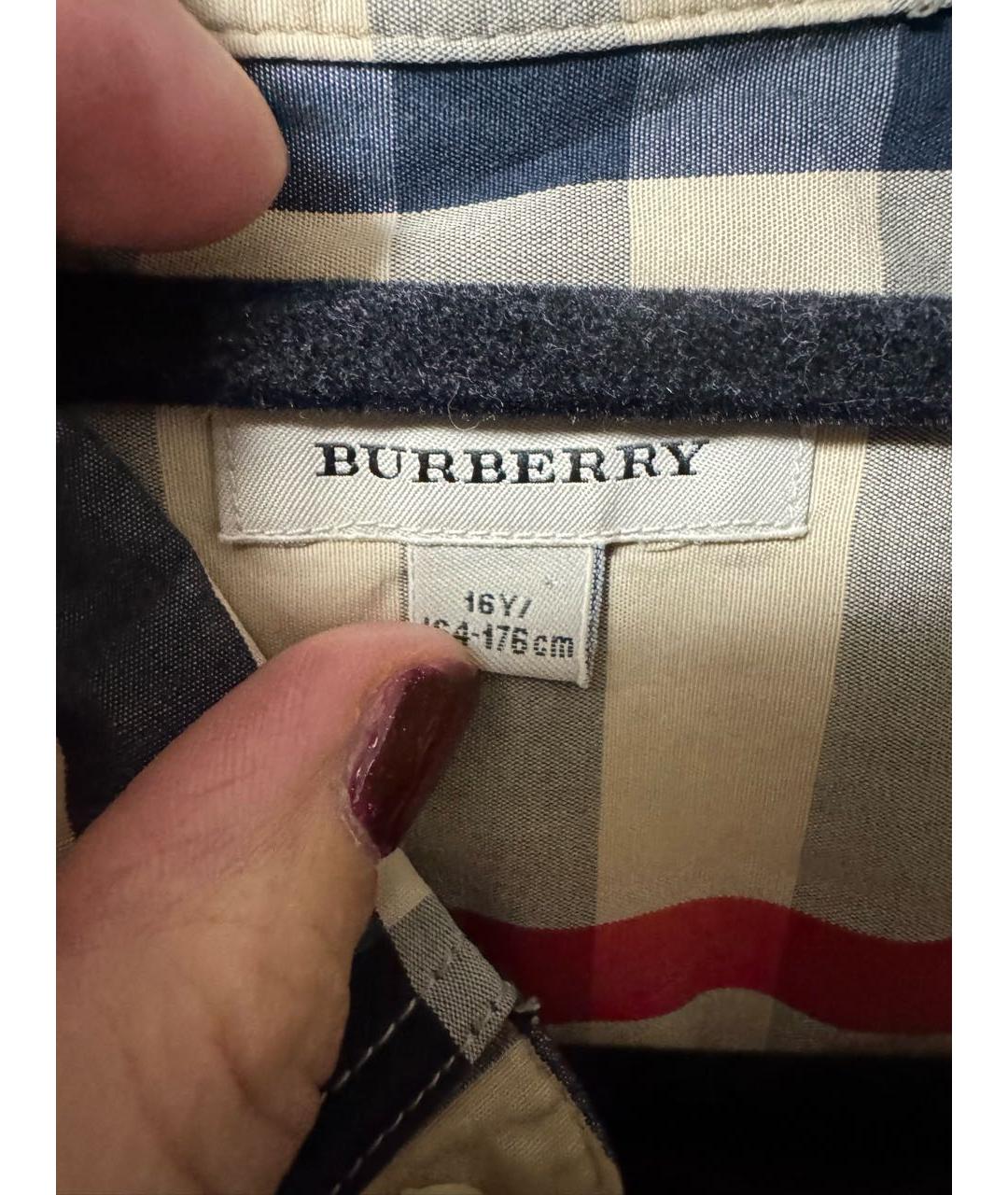 BURBERRY Бежевая детская рубашка, фото 3