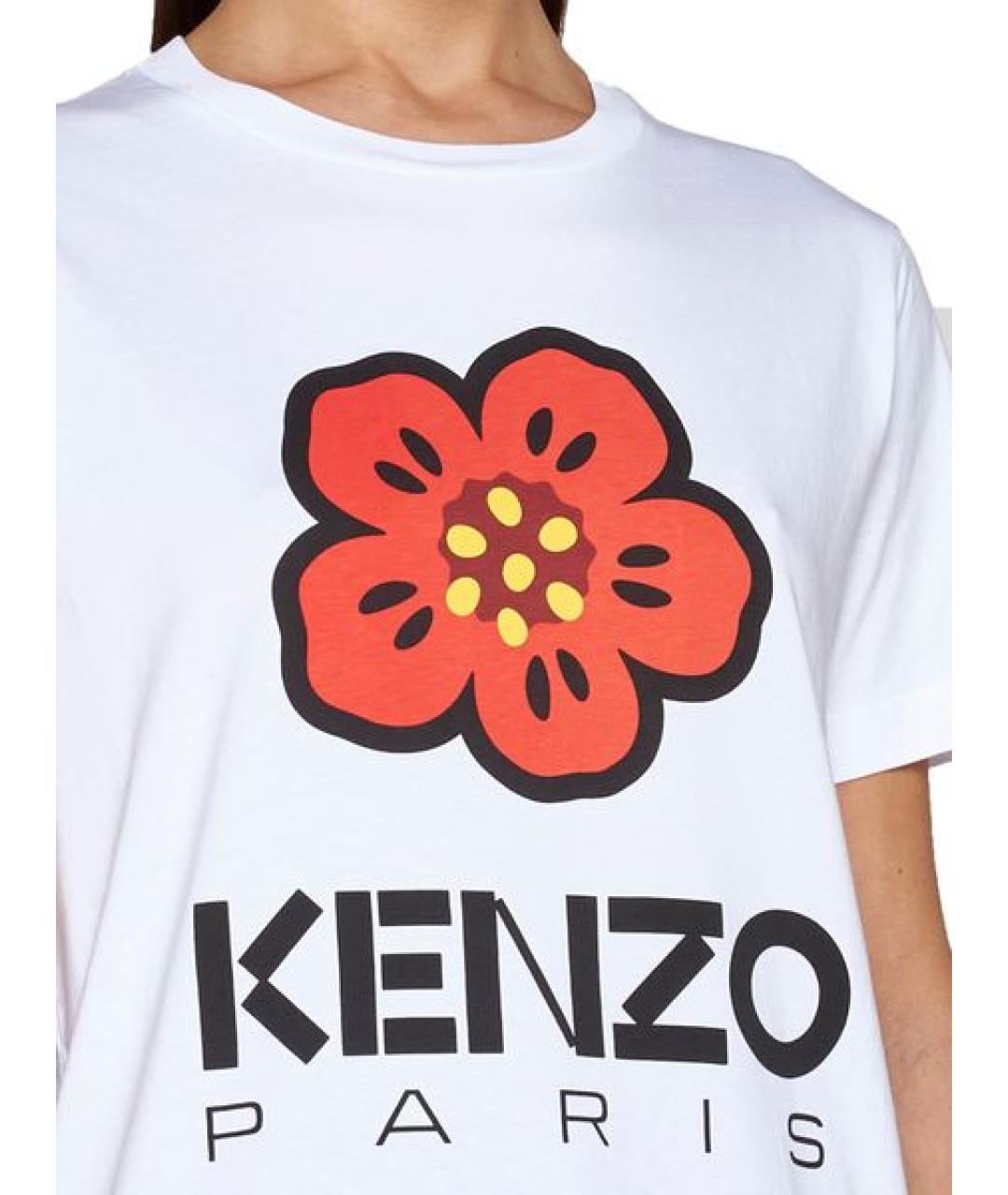 KENZO Белая хлопковая футболка, фото 5