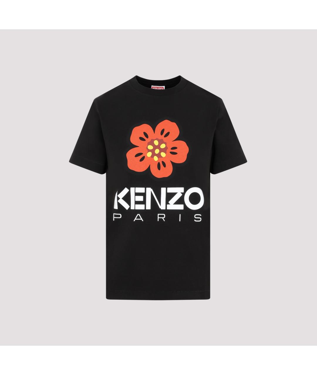 KENZO Черная хлопковая футболка, фото 2