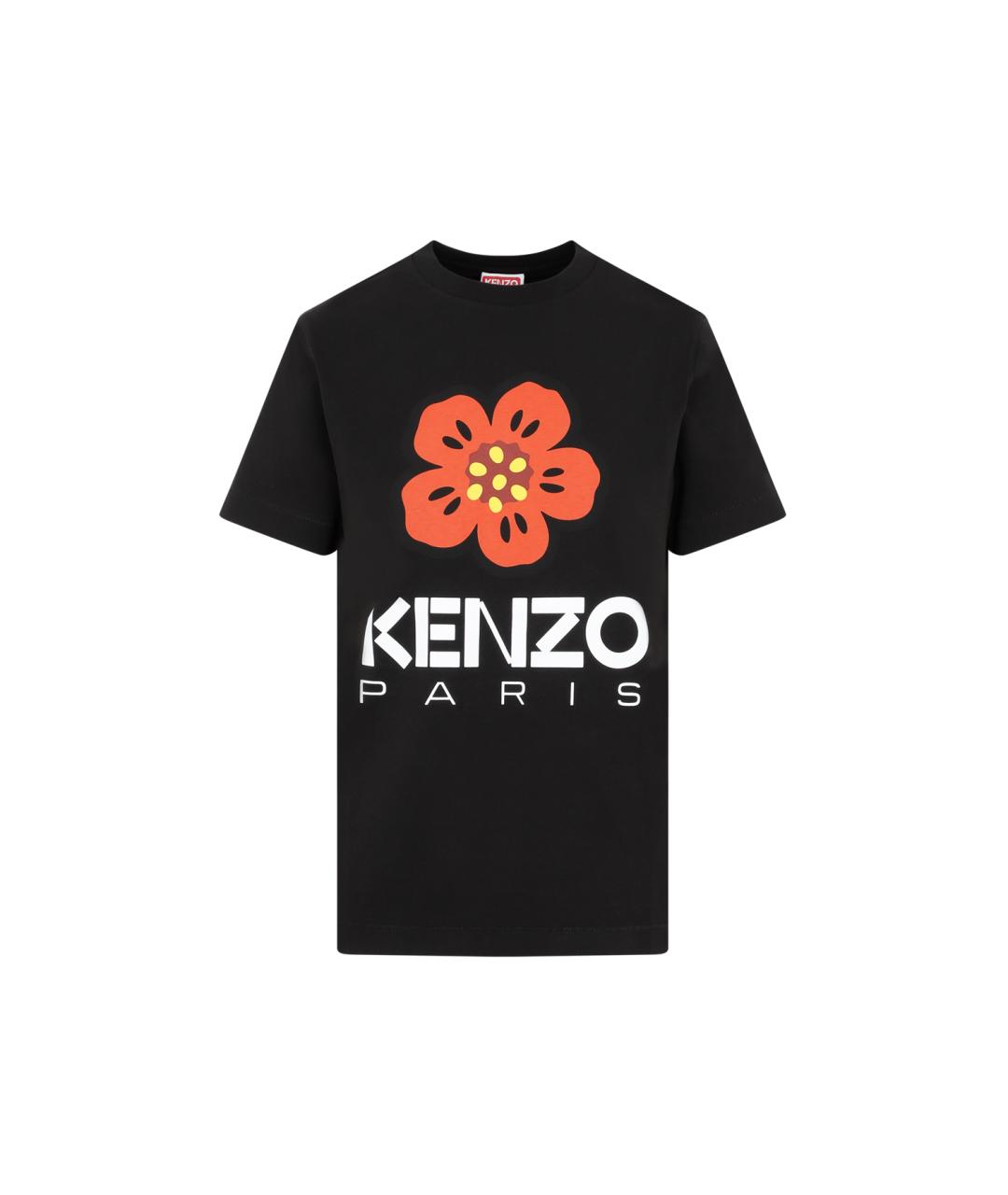 KENZO Черная хлопковая футболка, фото 1