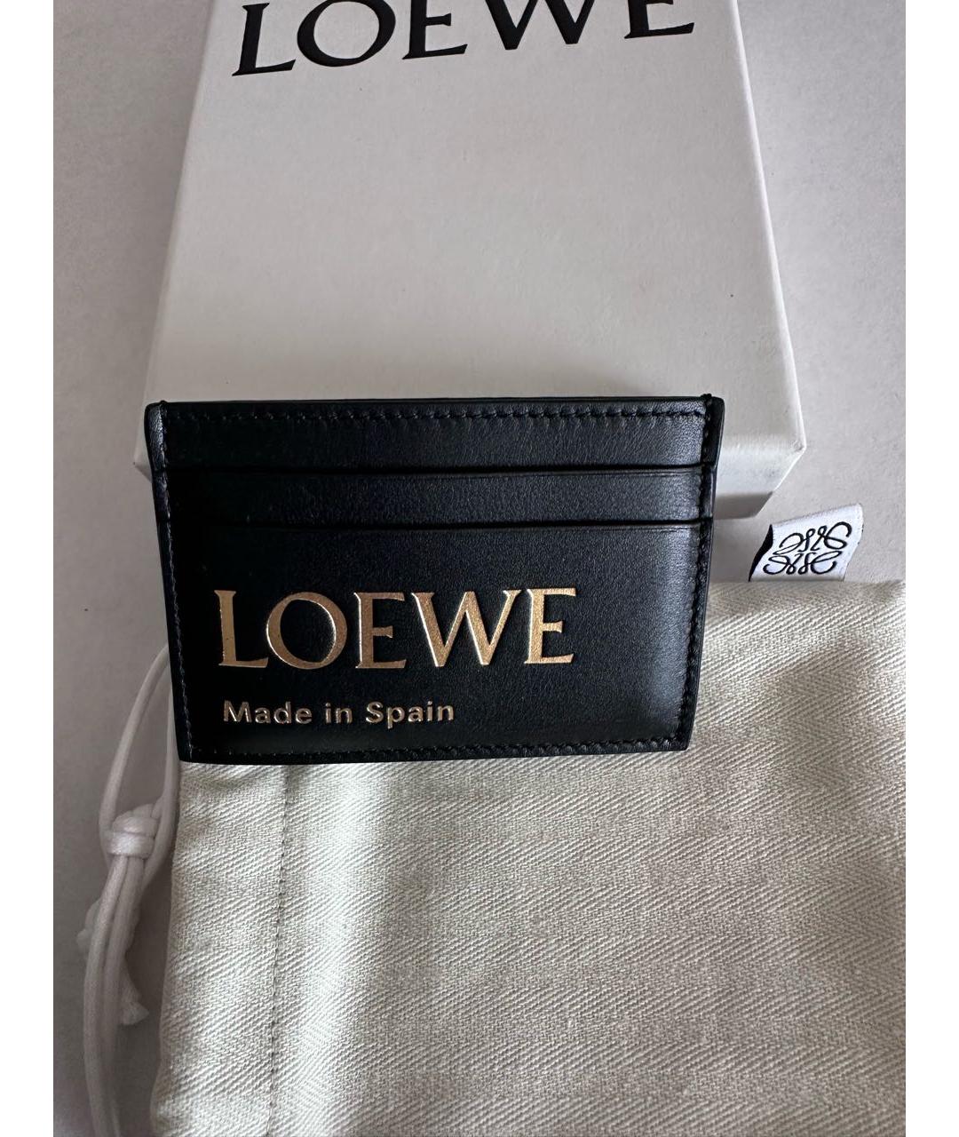 LOEWE Черный кожаный кардхолдер, фото 5