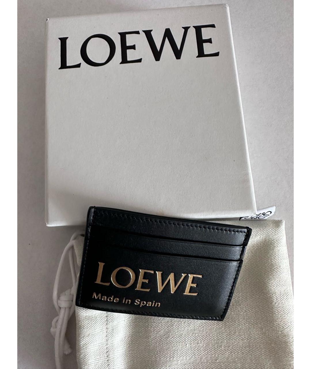 LOEWE Черный кожаный кардхолдер, фото 4